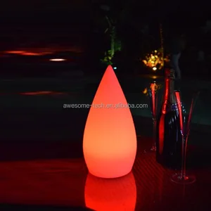 Water Drop Design Home Restaurant Hotel Indoor Outdoor Luminous Table Lamp Lighting Decorative Cordless LED Table Lamps