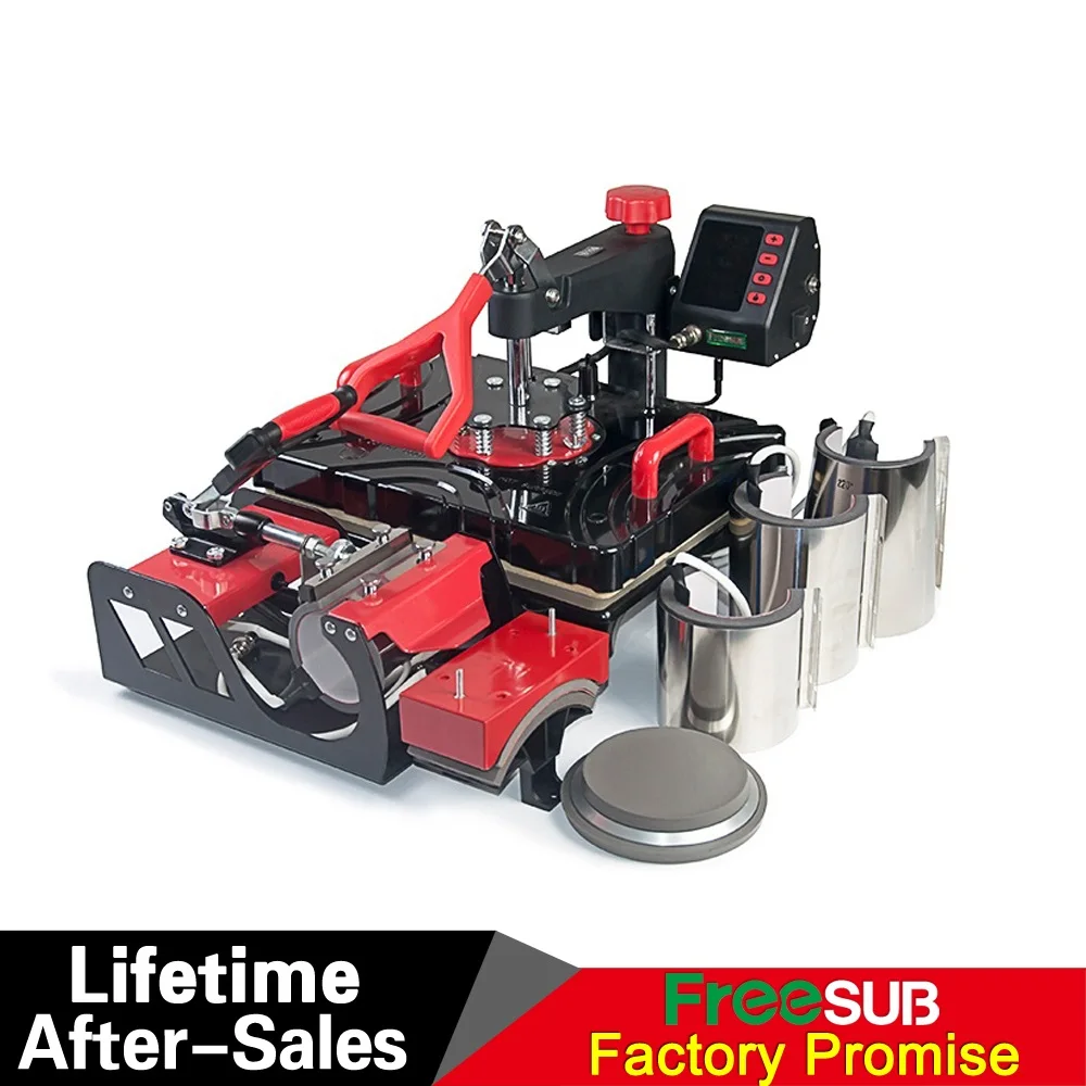 Freesub Easy to Operate t Shirt Printing Machine 5 in 1 Tshirt Heat Press Machine for T-shirt Mug