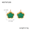 F100- Gold green   earrings