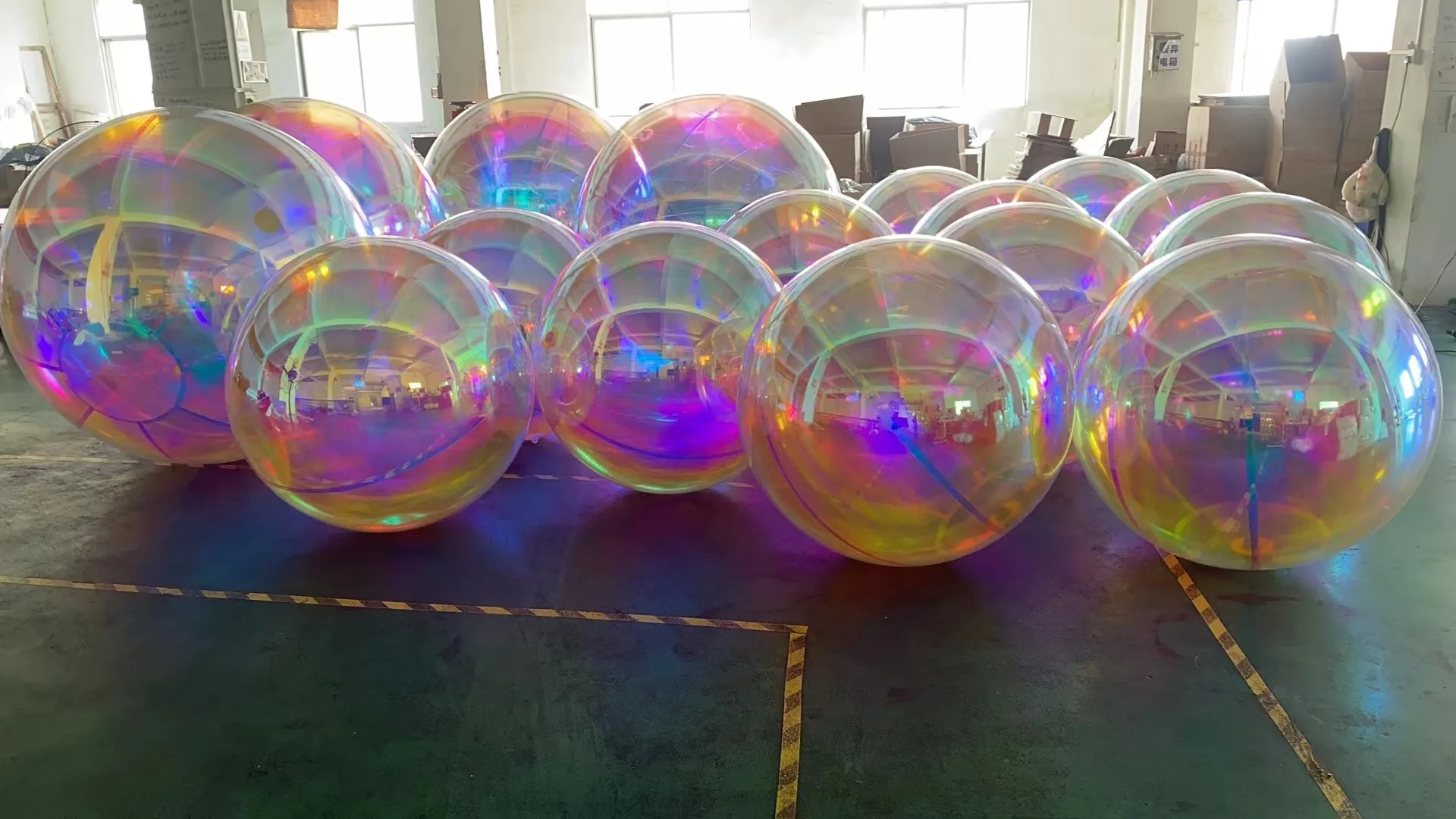 Giant Iridescent Colorful Spheres Globe Pvc Mirror Inflatable Ball ...