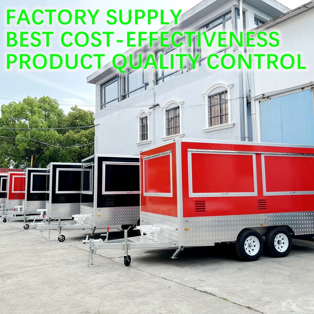 Big Mobile Coffee Charcoal Bbq Food Concession Truck Trailer Fully Equipped with Back Expandable Porch Style Grill and Smoker