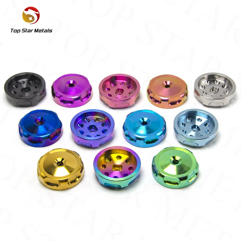 TITST GR5 M3X8 Countersunk CNC Motorcycle Adjust Front Rear Nut Motorcycle Front Shock Absorbers Suspensions Cover Nut Screw
