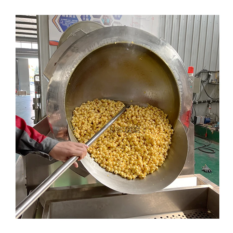 High Capacity Automatic Industrial Popcorn Making Machine Mushroom Gas Popcorn Machine for Sale