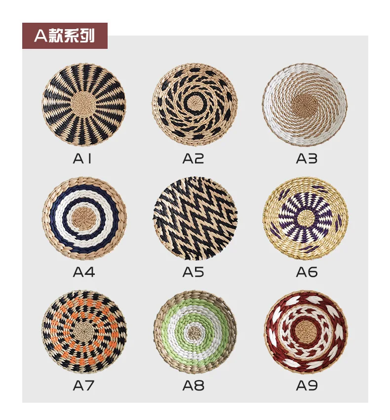 Handicraft Wall Hanging,Straw Rattan Wall Decoration Papyrus Hanging