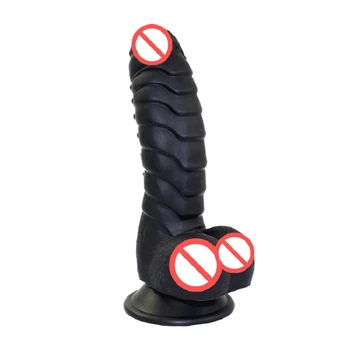 Customized Huge Black Women Sex Toys Liquid Silicone Dildos with Suction Cup