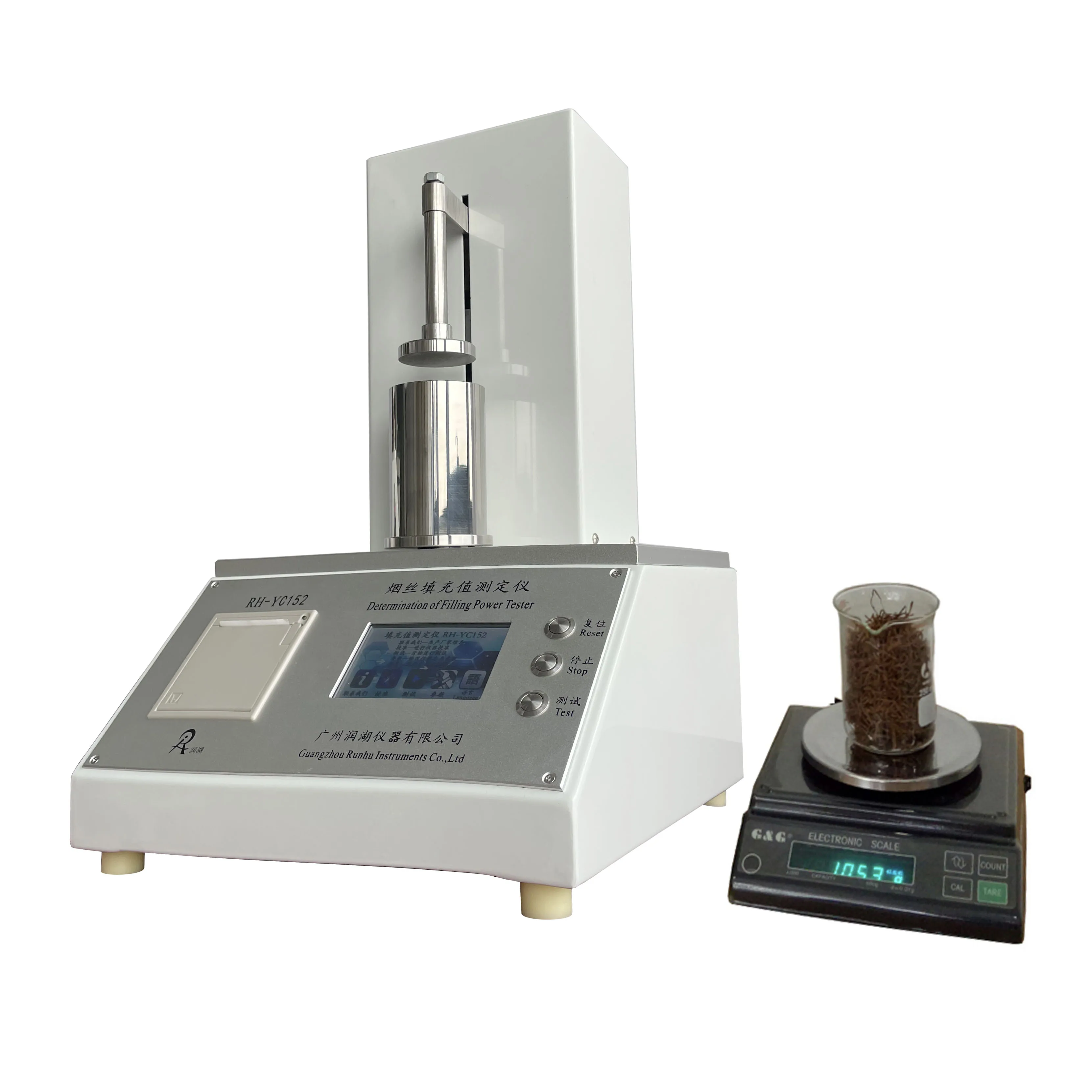 tobacco measurement unit Runhu Cut Tobacco Filling Power Tester RH-YC152 with 1 Year Warranty Touch  Screen Display & IP65 Protection