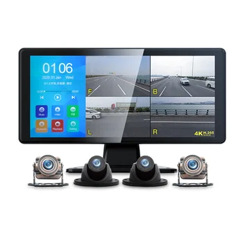 Newest 10inch IPS Touch screen monitor with 360 degree bird view kit for car GPS DVR dash cam night vision water proof