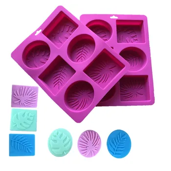 Wholesale 6-Cavity Maple leaf molds For Homemade Craft Cake Mold Silicone Soap Mold