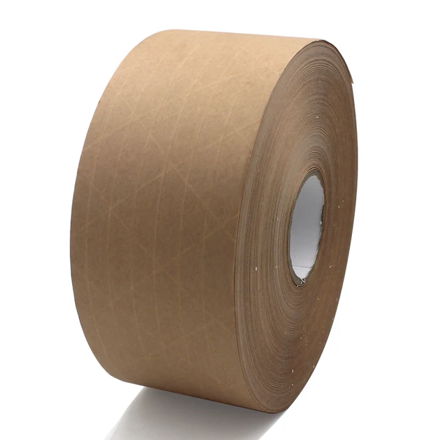 Wholesale Biodegradable Water Activated White Brown Kraft Gummed Paper Tape