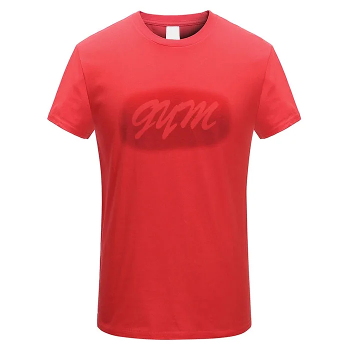 Wholesale Men's Sweat Activated T Shirt Custom Silk Screen Printing Hidden  logo Short Sleeve Tee