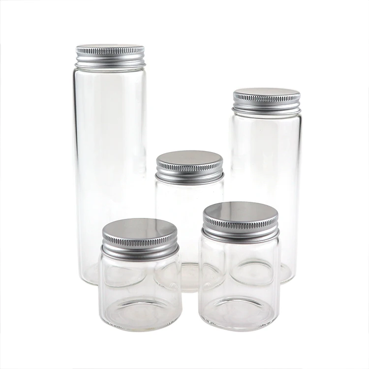 Glass Test Tube with Aluminum Screw Cap