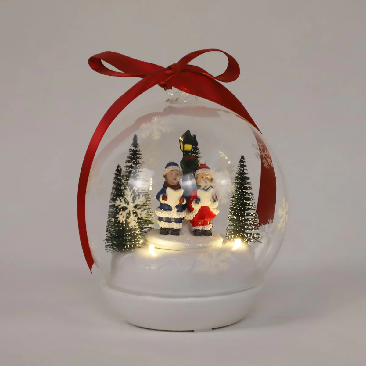 high quality decorating christmas glass ball with christmas snow lighted christmas decorations glass crafts with music