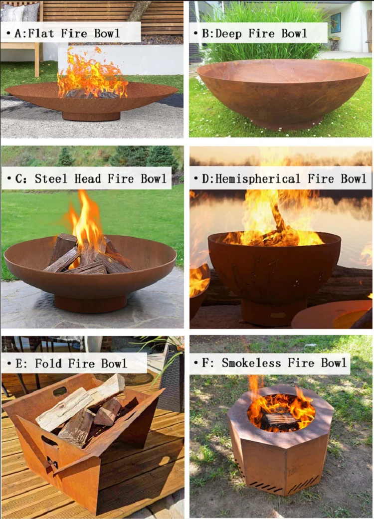 Heavy Duty Large Outdoor Fireplace Metal Corten Steel Stainless Steel Water Garden Firepit Bowl Crusher Cone Rusty Fire Pit Heavy Duty Large Outdoor Fireplace Metal Corten Steel Stainless Steel Water Garden Firepit Bowl Crusher Cone Rusty Fire Pit