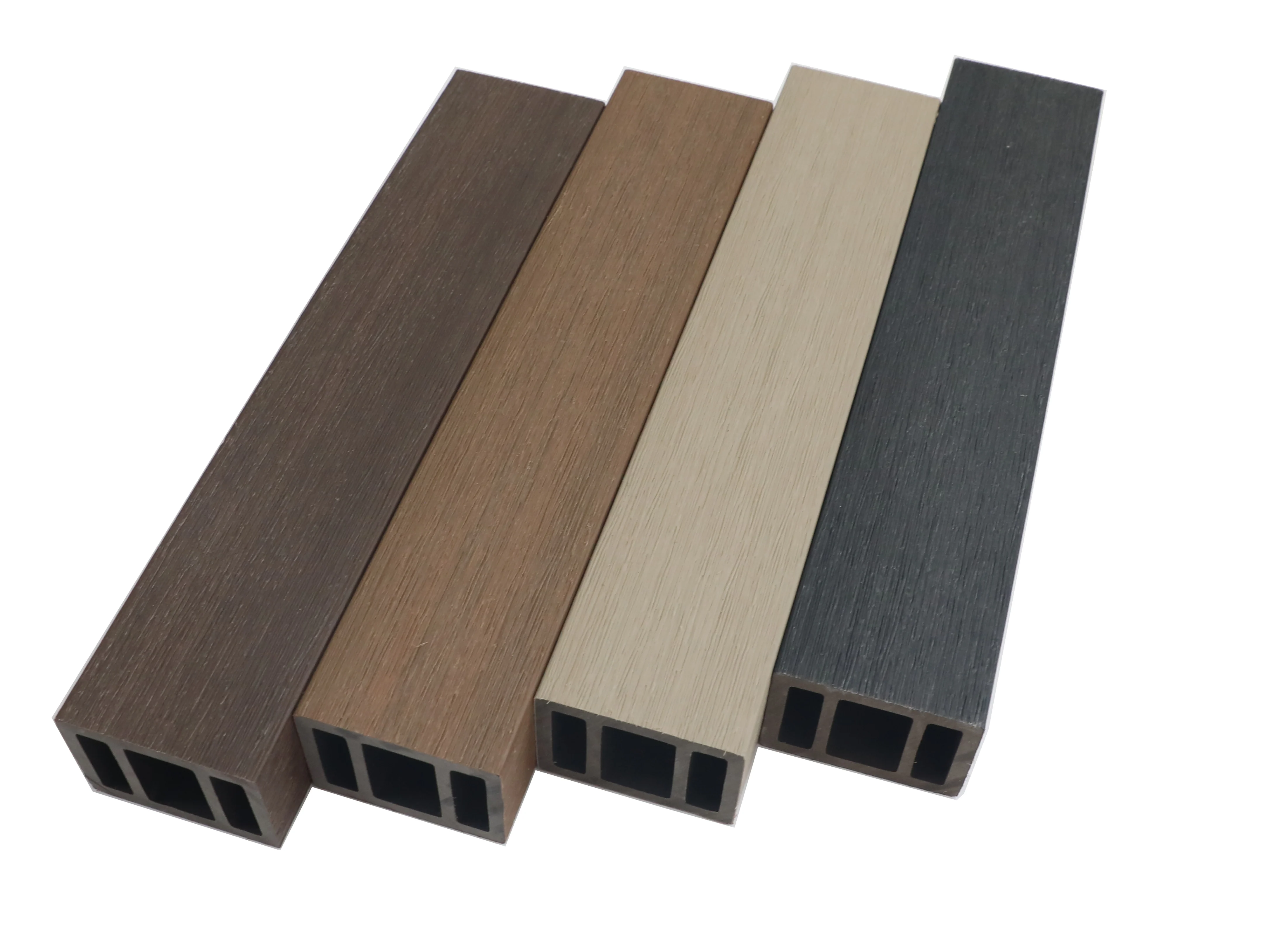 Co-extrusion WPC Wood Plastic Composite Beams Timber Tube for Exterior Wall Panels Decoration Co-extrusion WPC Wood Plastic Composite Beams Timber Tube for Exterior Wall Panels Decoration
