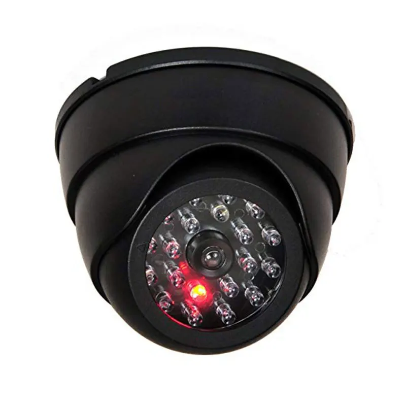 Incluye 2 Pegatinas de Advertencia de CCTV, Luces LED Intermitentes, Color Negro, Interior y Exterior Juego de 2 cámaras de Seguridad Falsas para cámaras CCTV Nitaar 