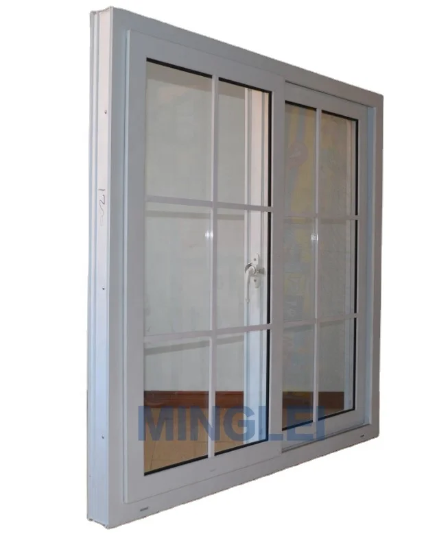 Minglei modern upvc pvc sliding glass window price philippines