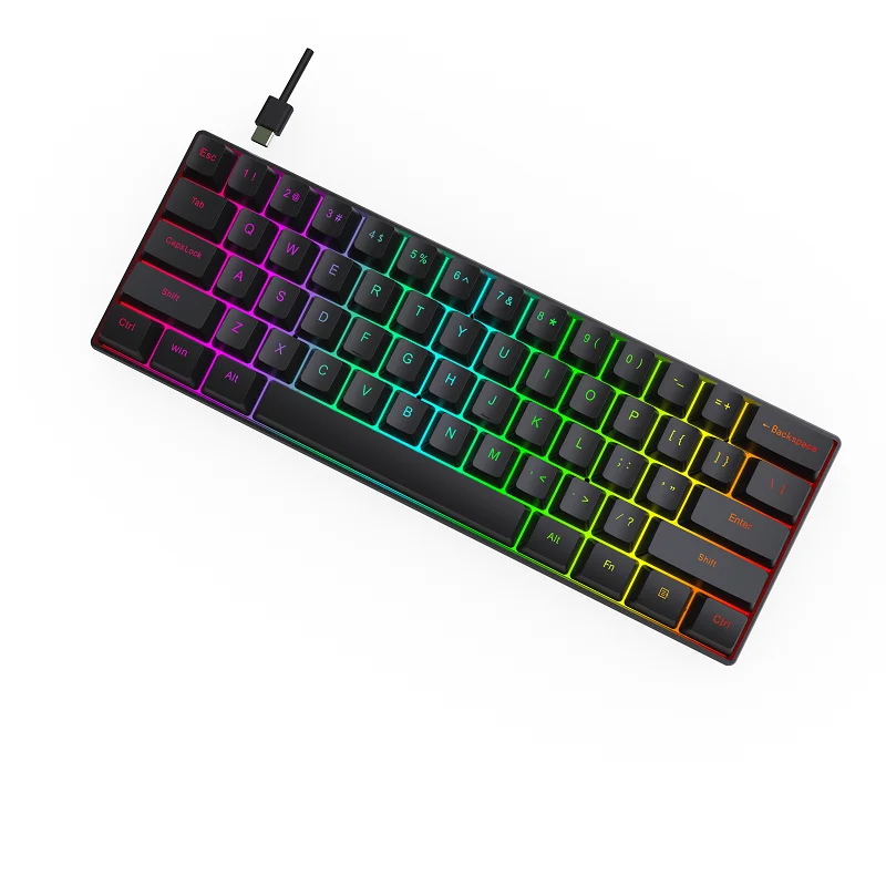 OEM G101 Professional Mechanical Keyboard RGB Anti Ghosting USB Mechanical Keyboard 60 for Home Game Wired Gaming Keyboard