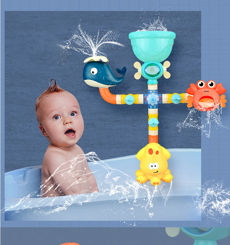 Eco Material Diy Pipes Tubes Time Water Bath Toys For Toddlers 2 3 4 5 ...