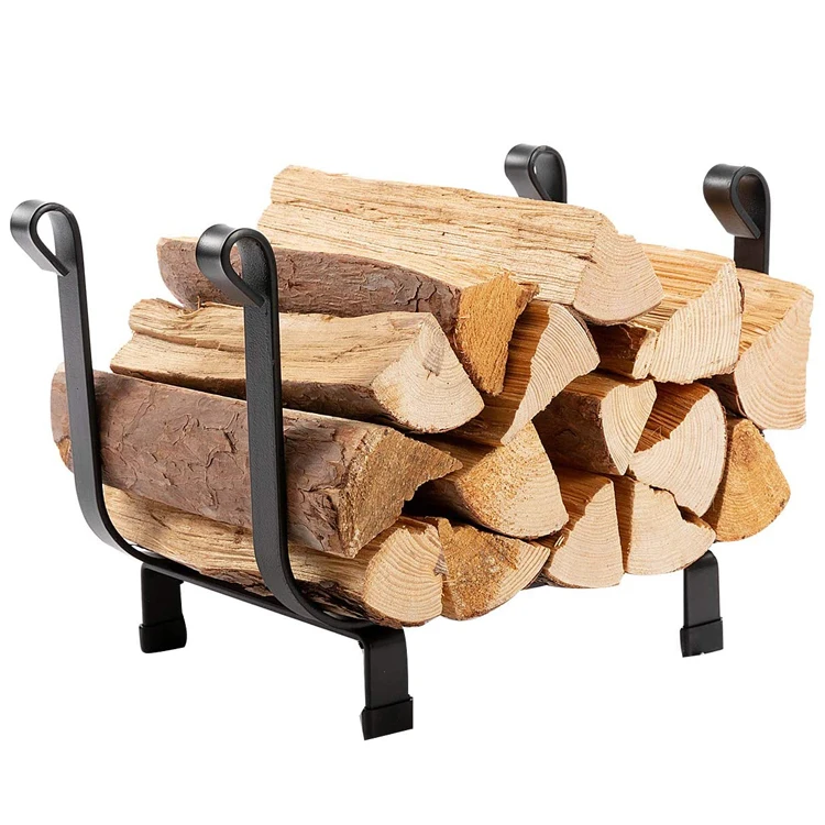 Indoor 4ft 17 Inches Firewood Rack Bracket Outdoor Iron Metal Firewood