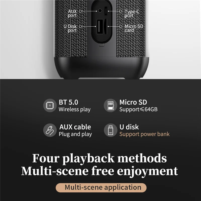 CYBORIS S6 - 60W DSP Portable Bluetooth Speaker with IPX7 Waterproof
