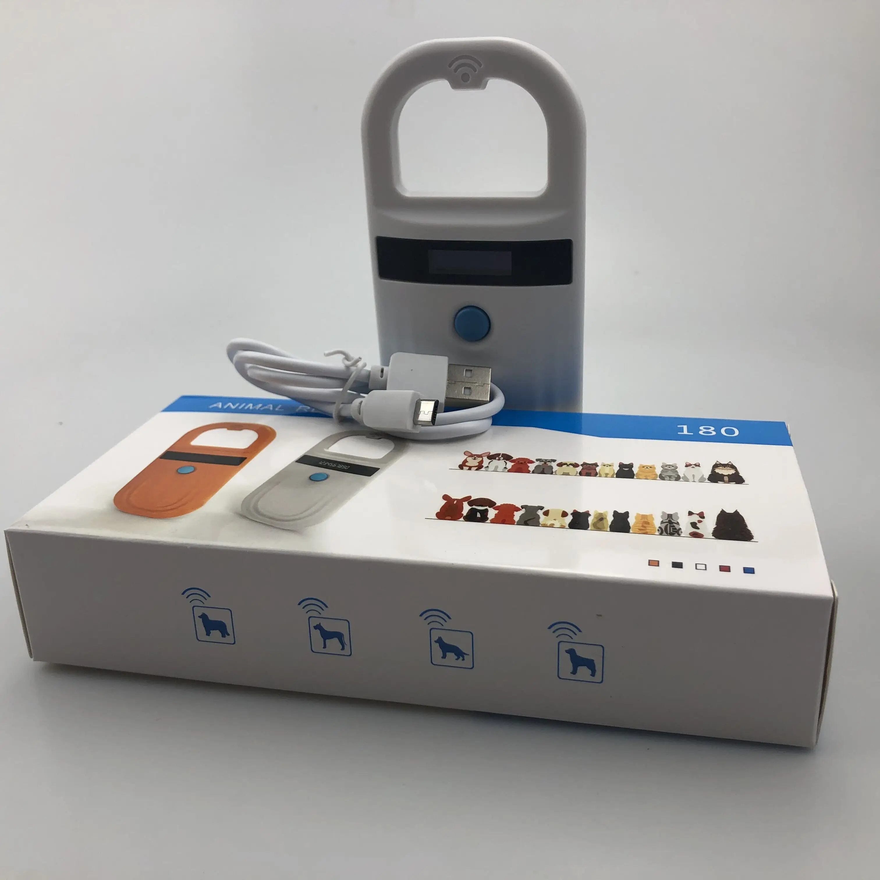 ISENVO AR190 Pet ID Microchip Scanner – Universal Animal Chip Reader 134.2kHz/125kHz