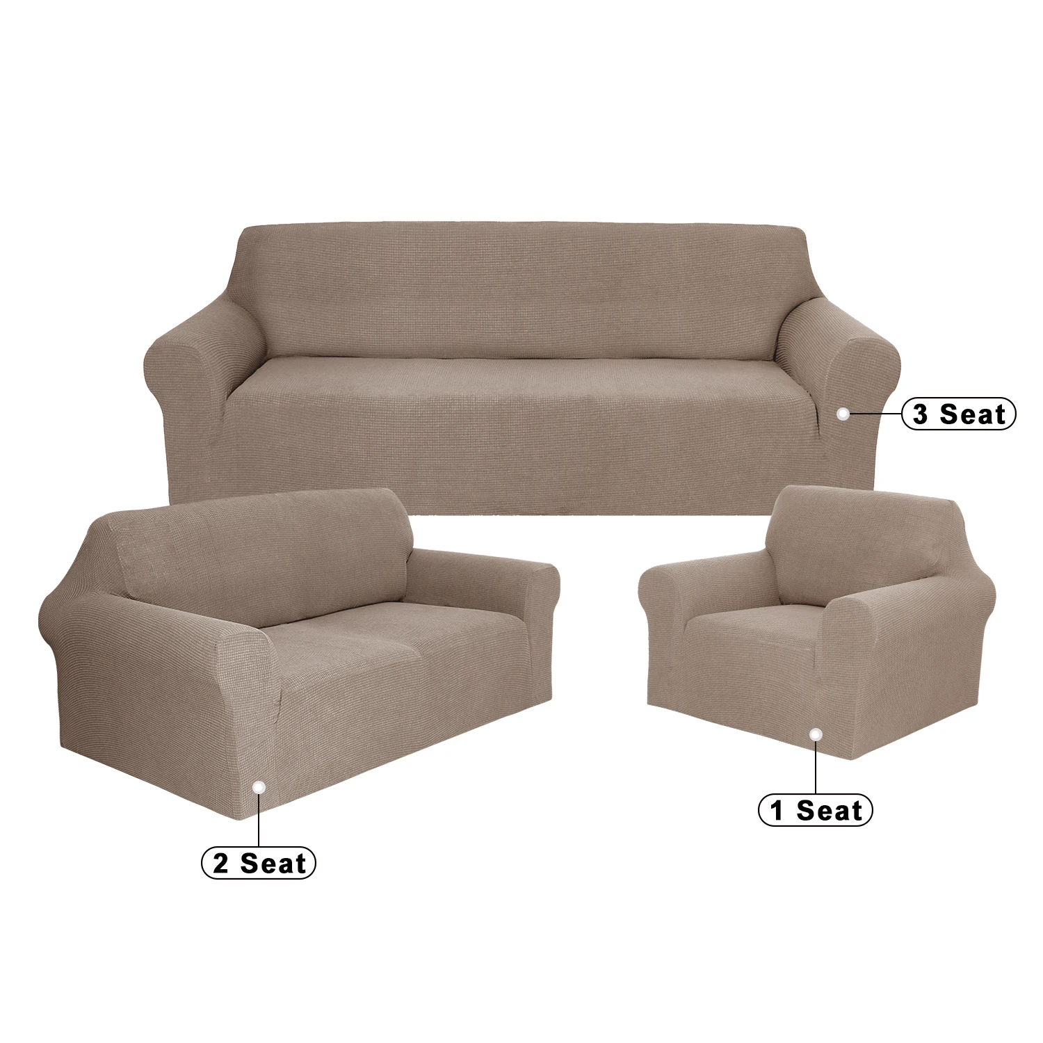 Best Sale Jacquard Knitting Stretch Sofa Cover One Seat Arm Chair Sofa Cover