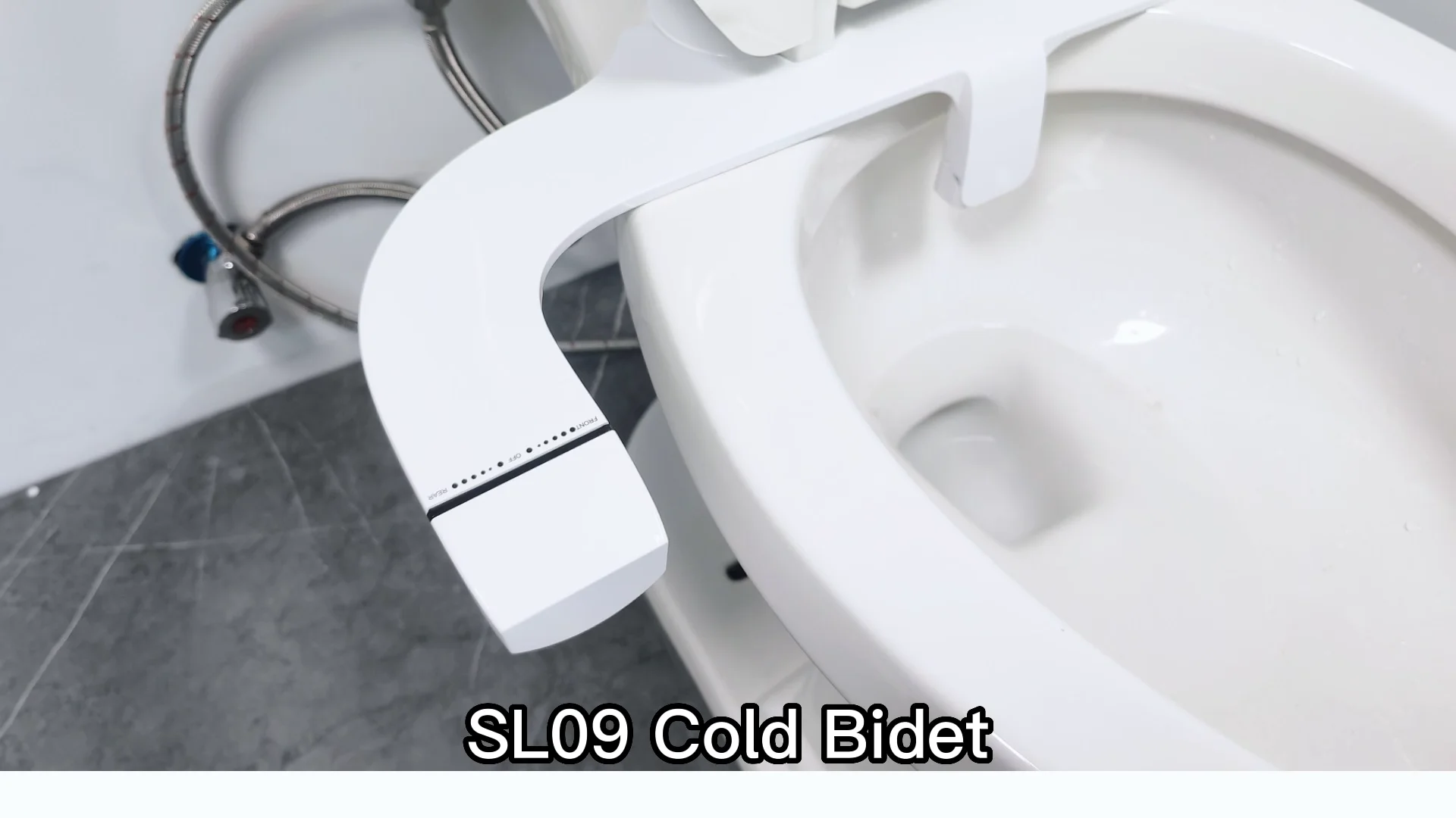 2023 New Ultra Slim Cold Water Toilet Bidet Attachment Dual Nozzle Self