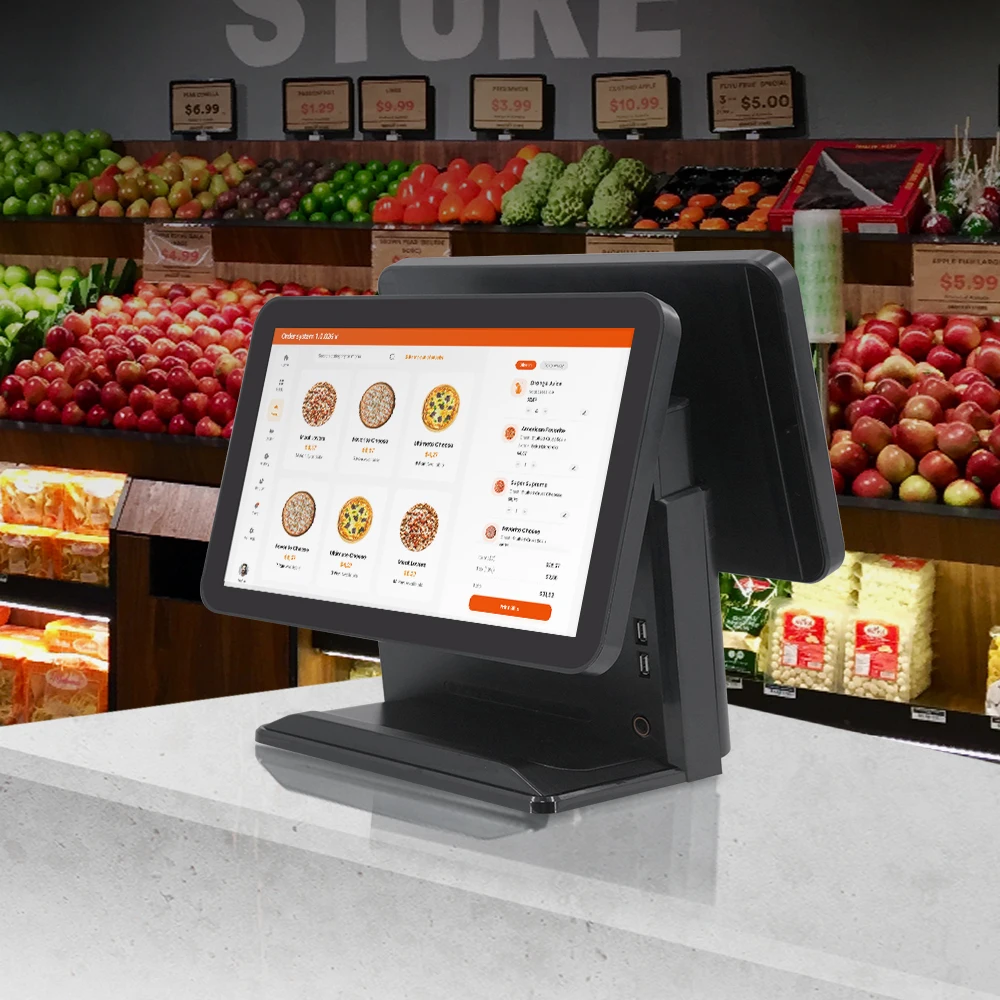 Manufacturer Dual Screen Touch Cash Register Touch Windows Android Pos System Billing Machine for Supermarket Restaurant