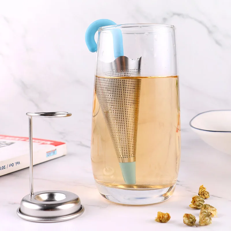 MAGICLULU Infuseur à Thé Inox 3 Pièces - Passoire à Thé Élégante Avec Long Manche, Filtre à Thé Réutilisable Argenté