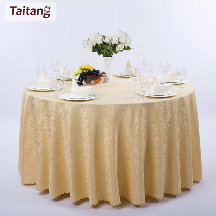  TABLECLOTHSFACTORY - Mantel redondo color champán de 120  pulgadas, mantel de terciopelo de alta calidad para bodas, fiestas,  banquetes y eventos : Todo lo demás