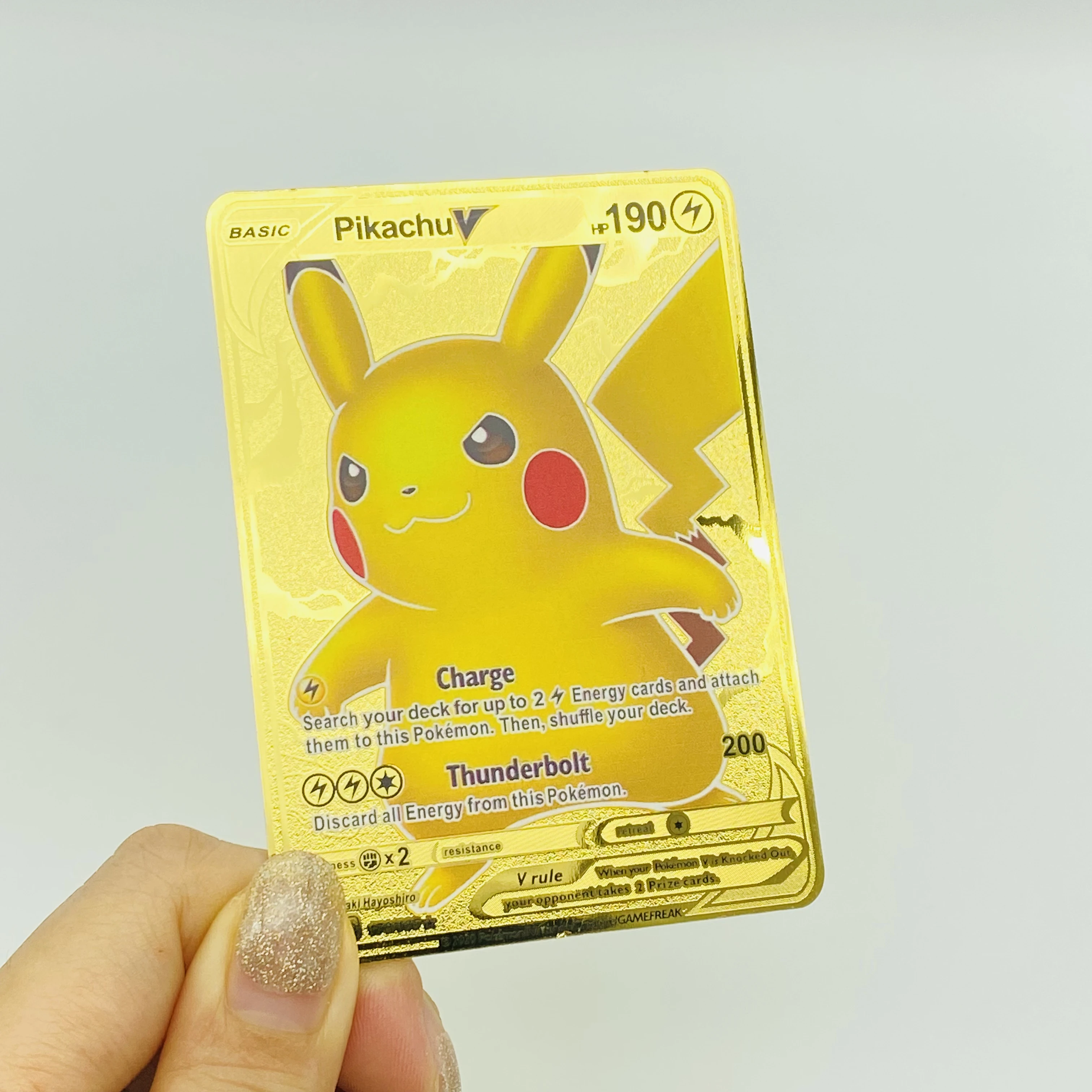 Custom Language Charizard Pikachu Metal Carte Poke Mon Card Custom Language Charizard Pikachu Metal Carte Poke Mon Card