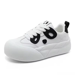 BR995 New  Women's Shoes Round Head Casual Shoes Thick Sole Heightening Fashion Trend Board Shoes