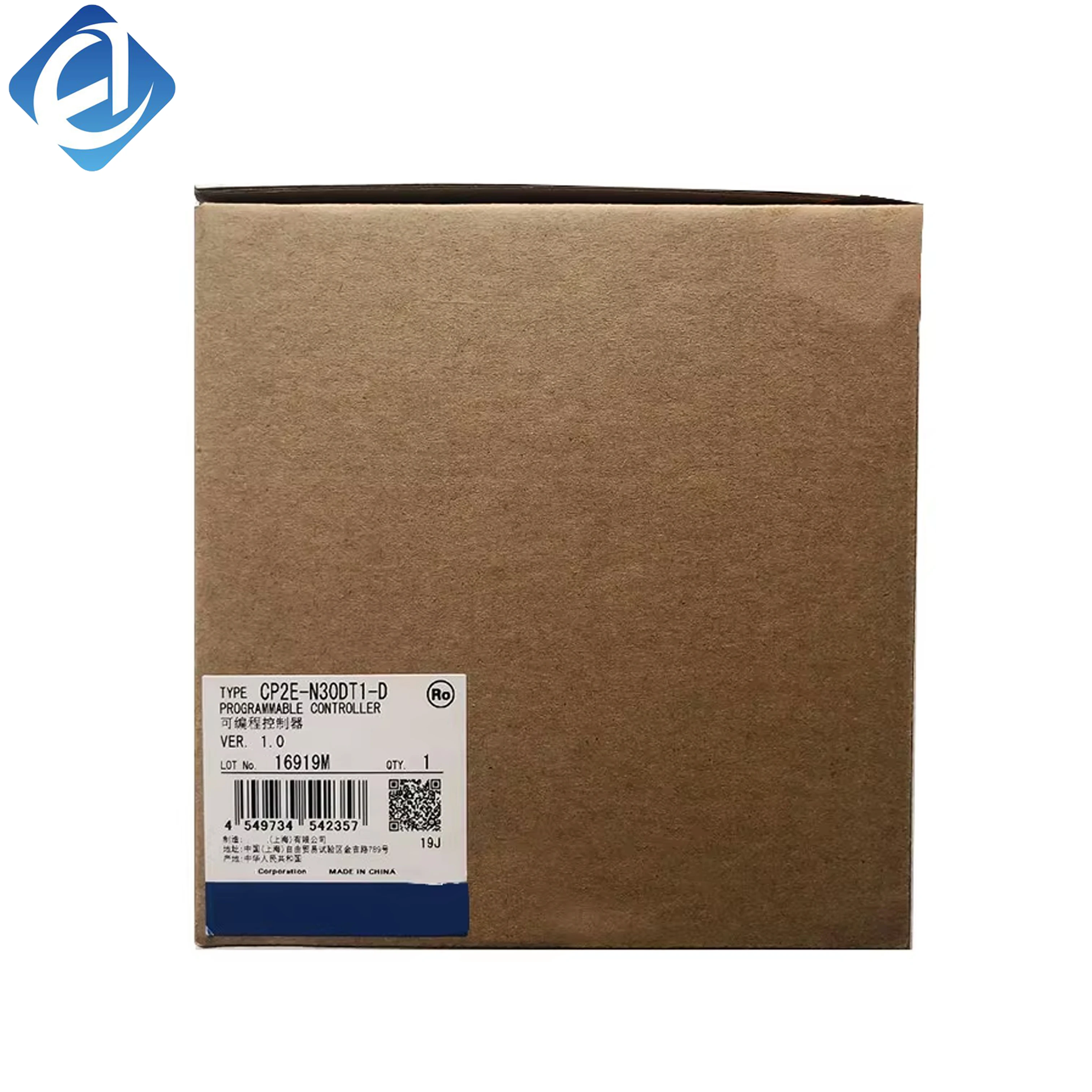 New Original Omron CP2E series compact PLC. 30 I/O points, transistor output, 24V DC supply, built-in high-speed counters, pulse outputs and communication ports. Features high stability, easy programming, widely used in small automation machines, assembly