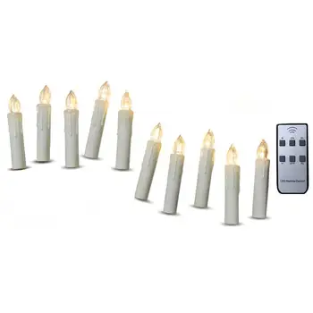LED Window Candles Battery Operated Taper Candle Lights Christmas Candles Warm White Perfect for Harry Potter Decoration Wedding