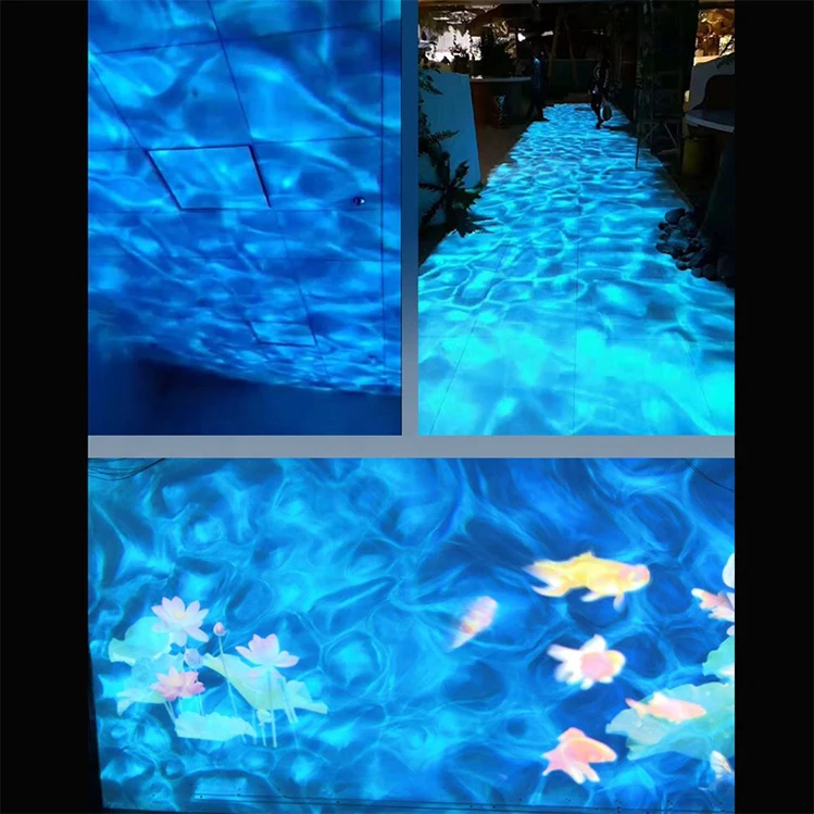 200W IP65 Waterproof Dynamic Emulation Led Water Wave Projector for Outdoor Park Road Wall