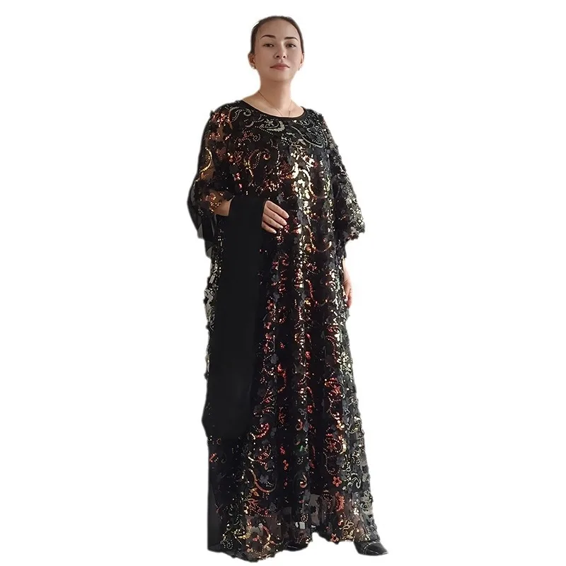 sachin and babi light blue dress SHEIN LUNE Women Summer Solid Color Overlapping V-Neck Batwing Sleeve Waist  Pleated Long Elegant Dress Maxi Women Outfit