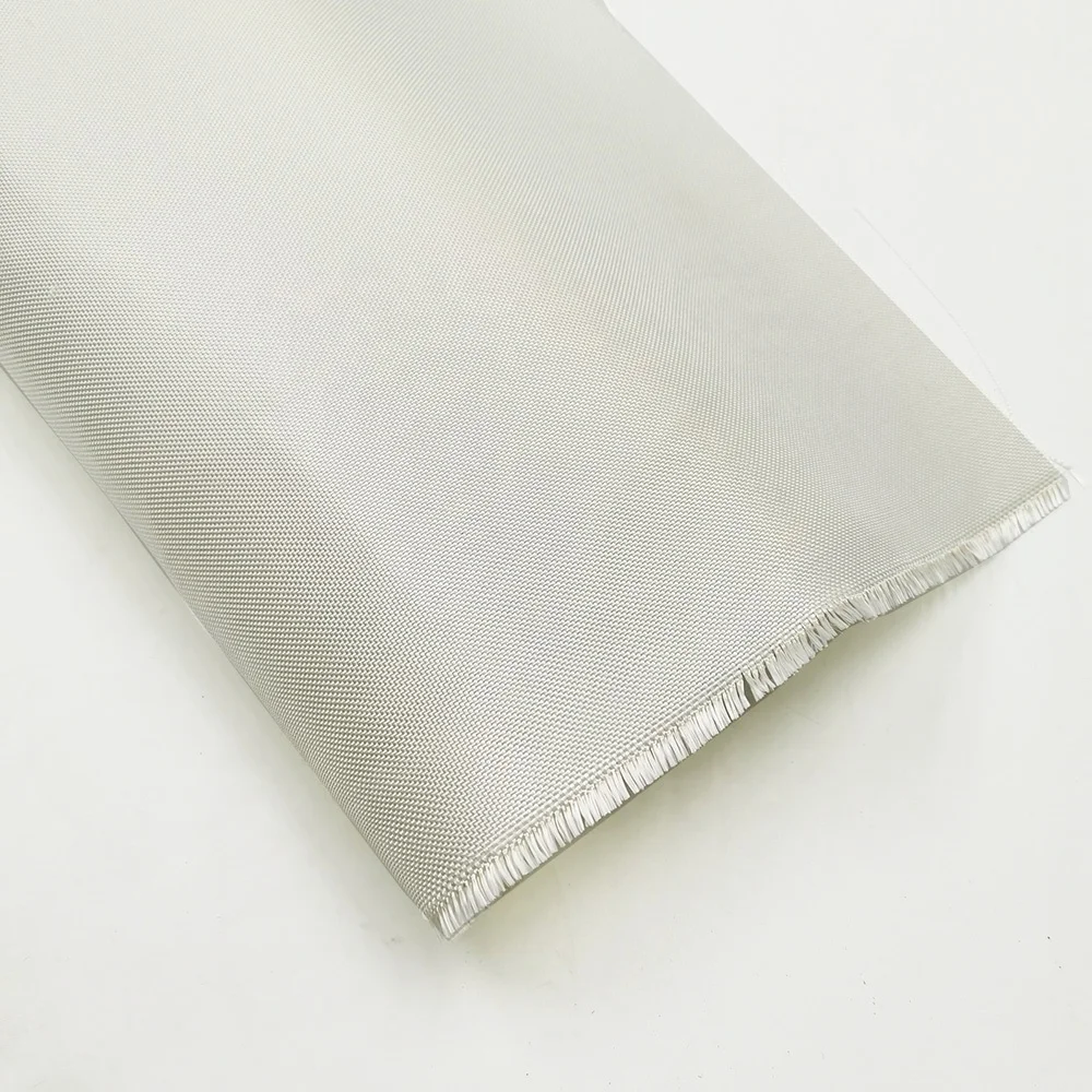 Sio2 Over 96% Fire Resistant Glass Fiber Fabric1000c Insulation Thin Fiberglass Fabric 300G/M2 High Silica Cloth