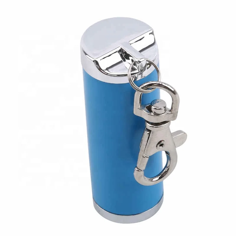 Fashion Portable Ashtray With lid Keychain Pocket Mobile Ashtray auto  aschenbecher Mini Cigarette Metal Bottle Storage Package