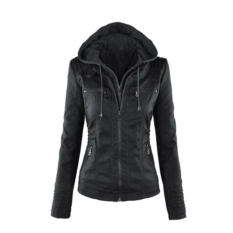 Everland Oem-chaqueta De Cuero De Manga Larga Con Cremallera Para  Mujer,Chaqueta Corta De Pu Con Capucha Para Motocicleta,Fina Y  Elegante,Otoño - Buy De Cuero De Moda Cool Coat,Elegante Bordado Para Mujer  Ropa,De