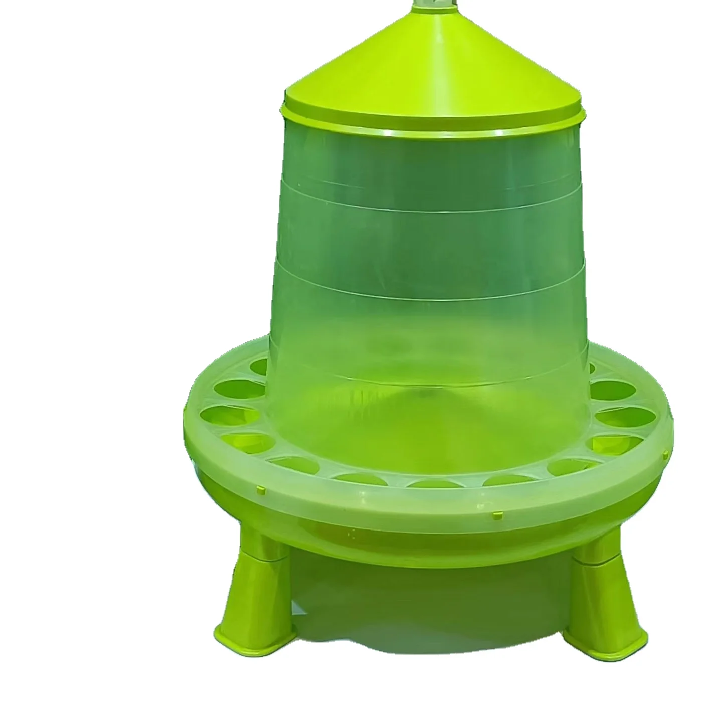 Green Best Seller Poultry Feeder Chicken Feeding Bucket Plastic Chicken