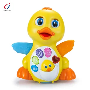 Chengji Electric Universal Wheel Flashing Light Music Dancing Walking Swinging Yellow Small Duck Baby Toys