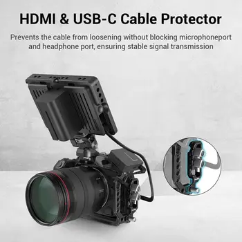 SMALLRIG R5 R5 C R6 Half Cage Camera Half Cage with Cable Clamp for Canon R5 R5 C R6-3656 detail image