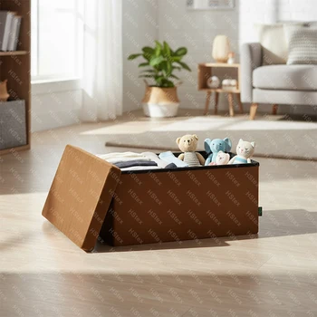 Multifunctional&Versatile Foldable Storage Ottoman Organizer
