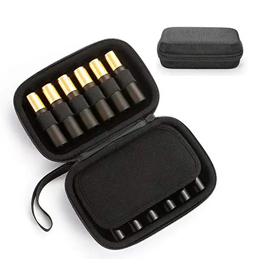 Travel Portable Zipper Roller Bottle Hard Shell EVA Essential Oil Case for 12 Bottles