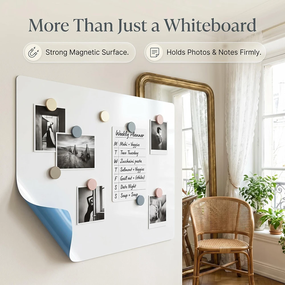 Flexible whiteboard sheet custom print options