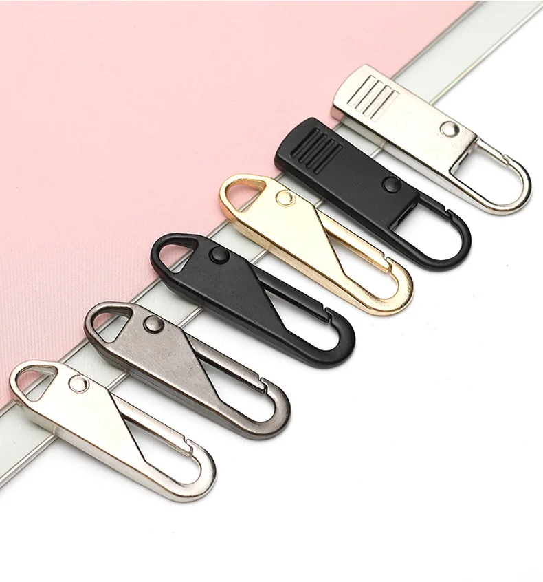 High Quality Removable Portable Zip Pullers Replacement Detachable Zipper Head Sliders for Metal Zippers