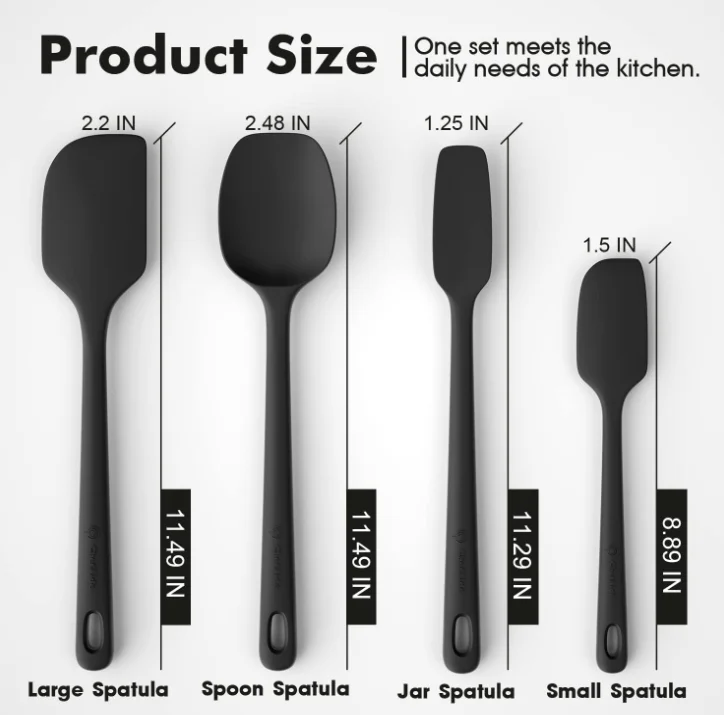 Silicone round Kitchen Utensil Set Bakeware Spatula Brush Spoon Crispy Accessories for Cake Baking Tools