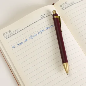 Elegant Office Business Stationery Ballpoint Pen Custom LOGO Metal Press Promotional Advertising Gift 1.0mm Black Ink Oil Pens