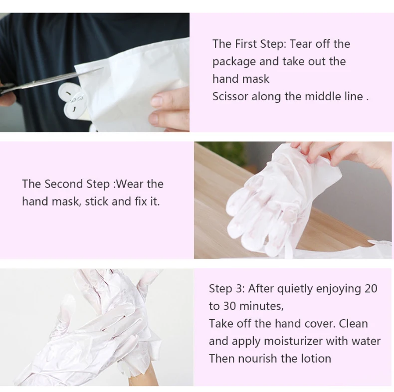 Organic Natural Lavender Collagen Nourishing Hand Mask Skin Beauty Whitening Moisturizing Mask for Hand