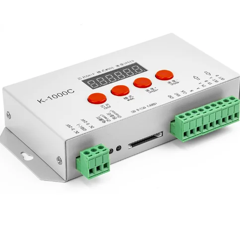 K-1000C /T-1000S controller K1000C WS2812B,WS2811,APA102,T1000S WS2813 LED 2048 